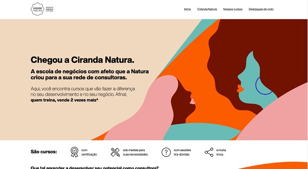 Plataforma Ciranda Natura oferece cursos para franquias e consultoras (Foto: Reprodução)