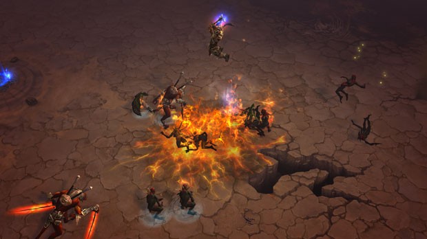 Bárbaro usa o seu poder contra os inimigos em 'Diablo III' (Foto: Divulgação) Bárbaro usa o seu poder contra os inimigos em 'Diablo III' (Foto: Divulgação)