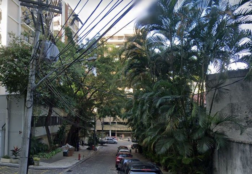 Rua onde ocorreu o crime no Jardim Botânico — Foto: Reprodução/Google Street View