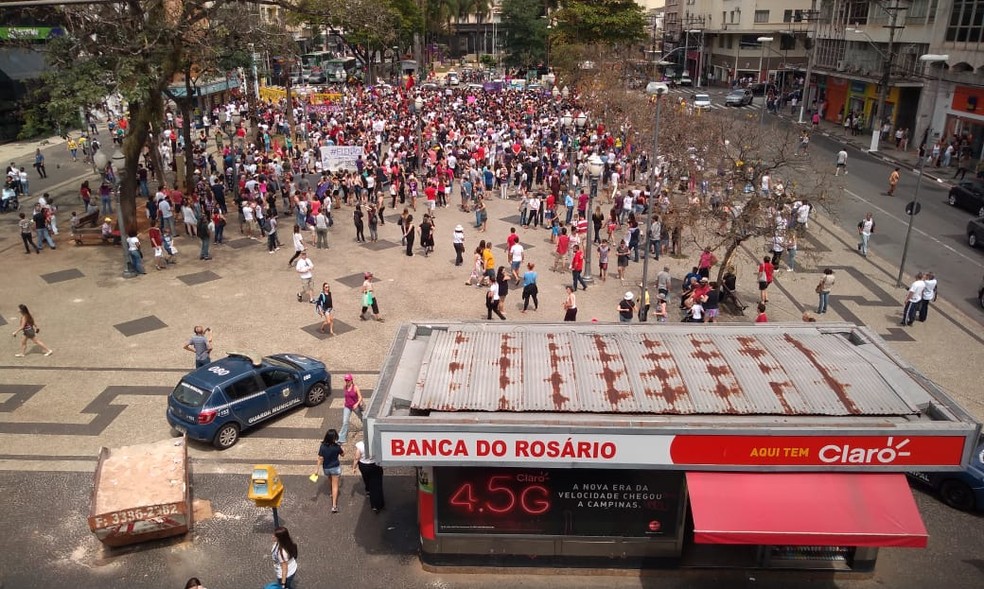 SP - Campinas: Protesto contra Bolsonaro neste sÃ¡bado (29) â€” Foto: Roberta Campos/EPTV