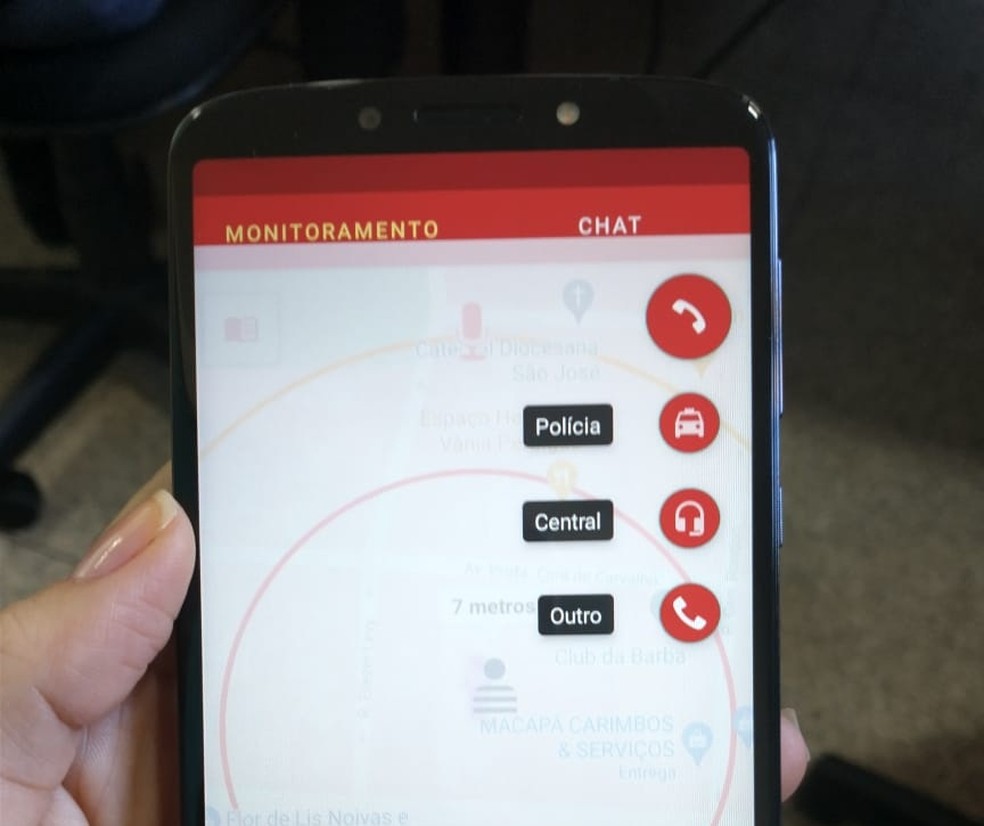 Smartphone com 'botão de pânico' para proteção de vítimas de violência doméstica no Amapá — Foto: GEA/Divulgação