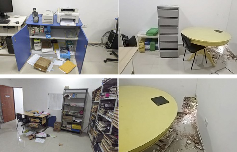 Ladrões furtam documentos do Cartório de Vitória do Mearim — Foto: Divulgaçã/Tribunal de Justiça