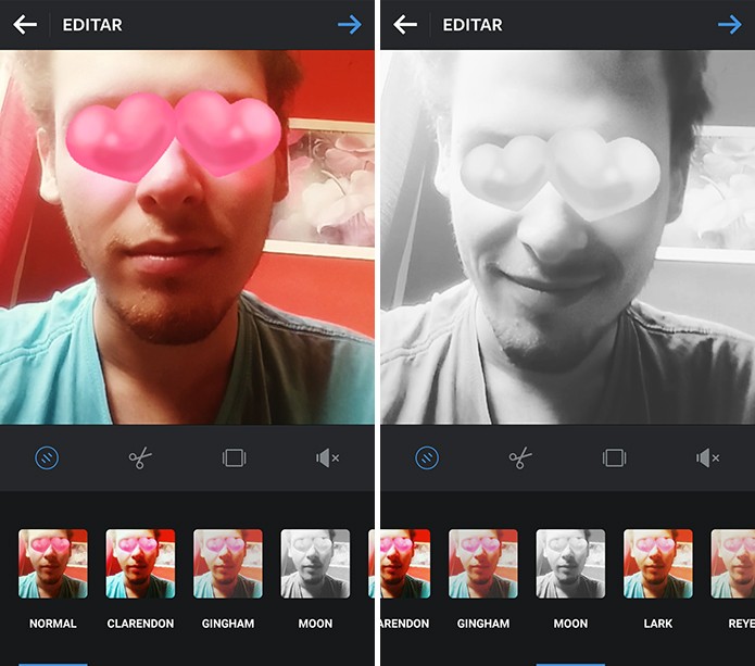 Instagram traz 40 filtros diferentes para ser adicionados a videos (Foto: Reprodução/Elson de Souza)