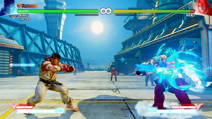 Hadouken é um dos golpes mais famosos de Street Fighter 5 (Foto: Reprodução/Felipe Vinha)