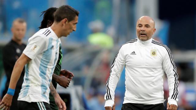 Tcnico Sampaoli em Nigria x Argentina