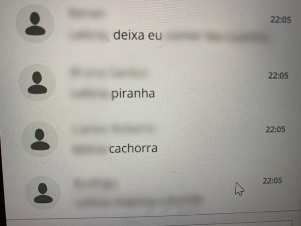 Alunos são ofendidos após "invasão" em aula online de Sorocaba — Foto: Arquivo Pessoal