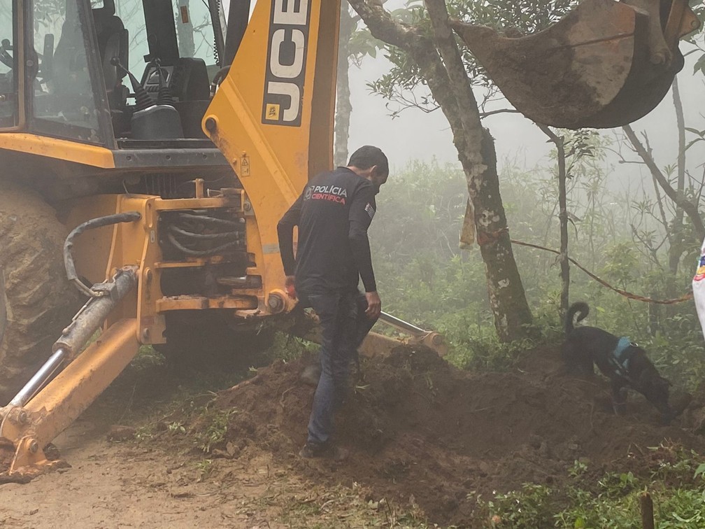 Caso Marco Aurélio: escavação termina sem encontrar evidências sobre sumiço de escoteiro. — Foto: Laurene Santos/TV Vanguarda