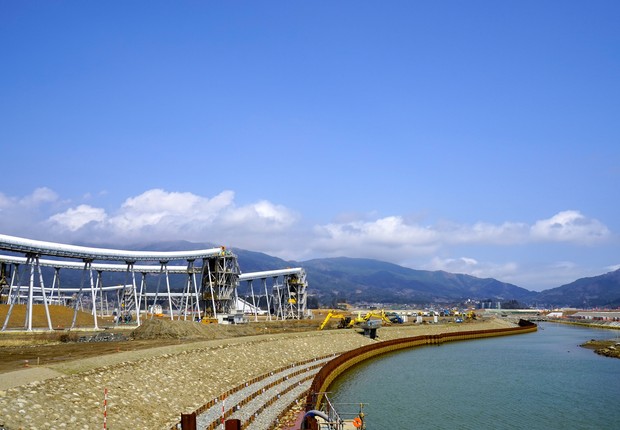  Rikuzen-takata em que a construção é desenvolvido para a Reabilitação (Foto:  Corosukechan3 via Getty Images)