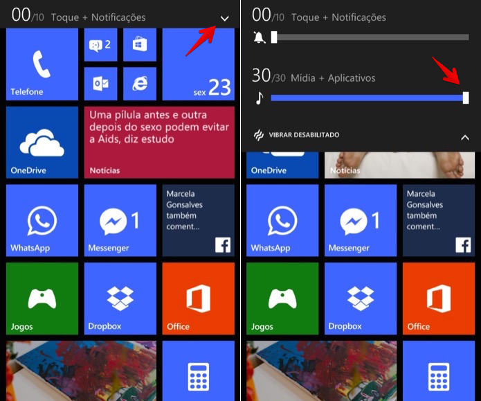 Configurando o modo silencioso do Windows Phone (Foto: Reprodu??o/Helito Bijora) 