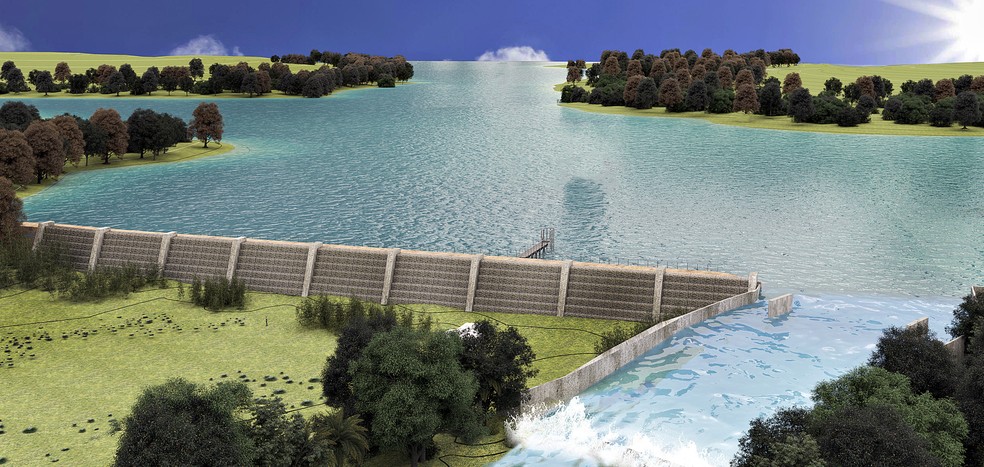 Projeto da nova represa prevista para Santa B&aacute;rbara d'Oeste &mdash; Foto: Divulga&ccedil;&atilde;o/ Prefeitura de Santa B&aacute;rbara d'Oeste