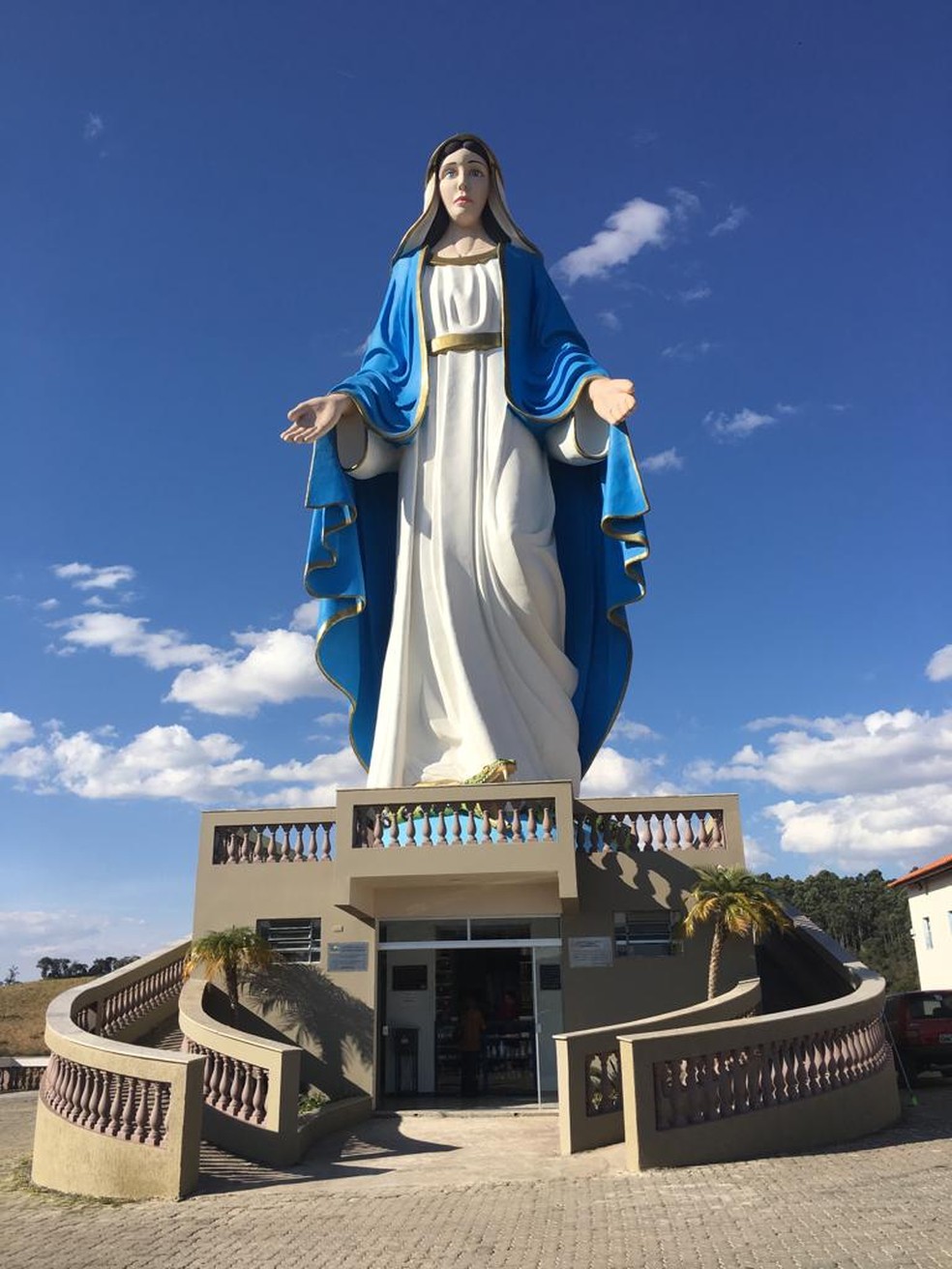 Imagem de Nossa Senhora das Graças fica em Bom Repouso (MG) — Foto: Prefeitura de Bom Repouso (MG)
