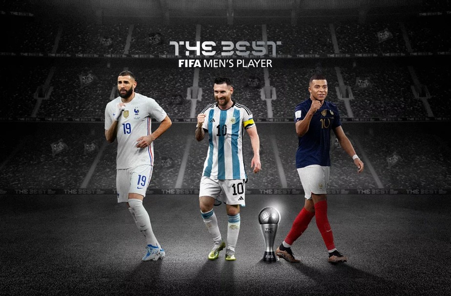 Messi, Mbappé e Benzema são os finalistas do prêmio The Best