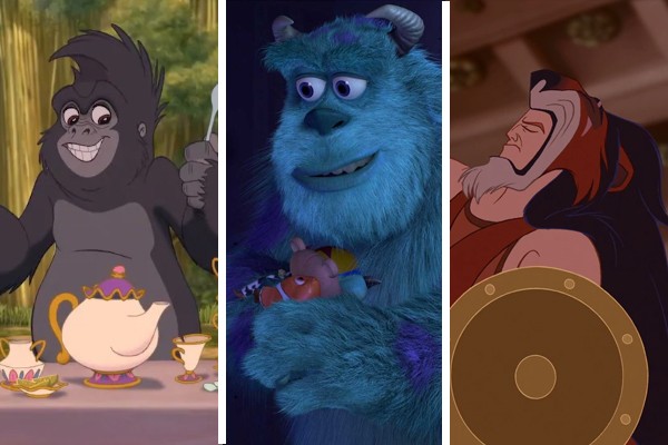 Cenas de Tarzan, Monstros S.A. e Hércules  (Foto: Reprodução / Disney)