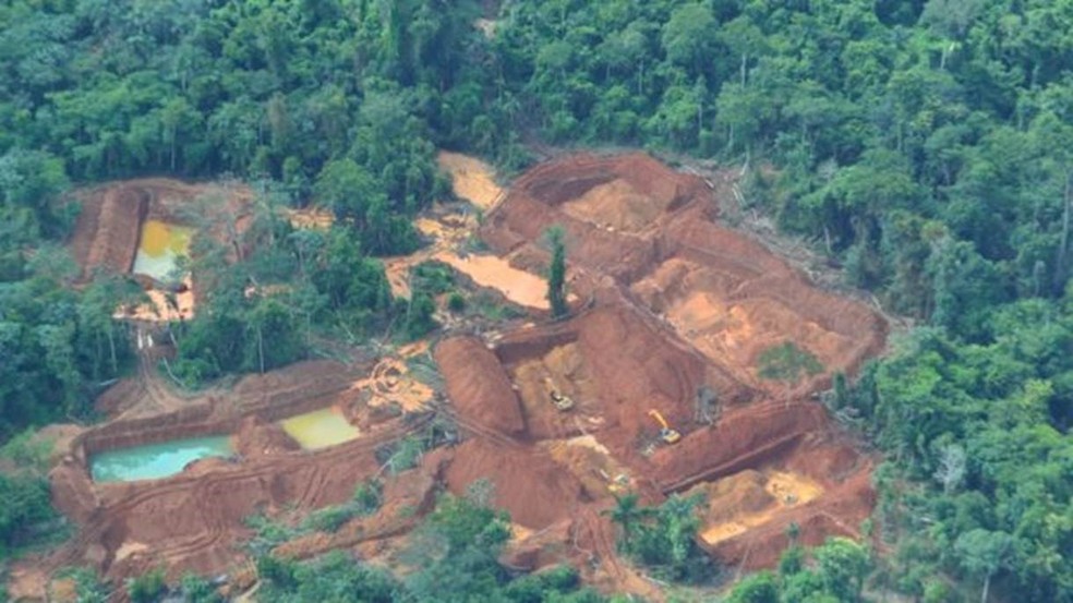 Especialistas temem que garimpeiros e outros invasores levem novo coronavírus a povos indígenas — Foto: Ibama