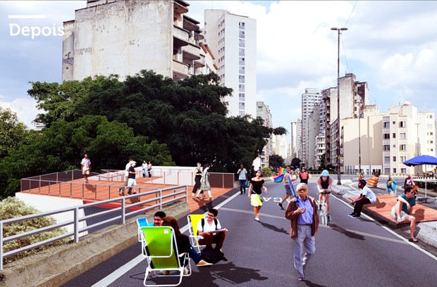 Prefeitura de SP anuncia parque suspenso no Minhocão (Foto: Divulgação / Prefeitura de São Paulo)