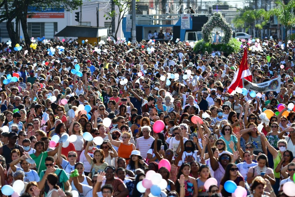 Romaria das Mulheres reuniu milhares de participantes em 2022.  — Foto: Ricardo Medeiros/Rede Gazeta