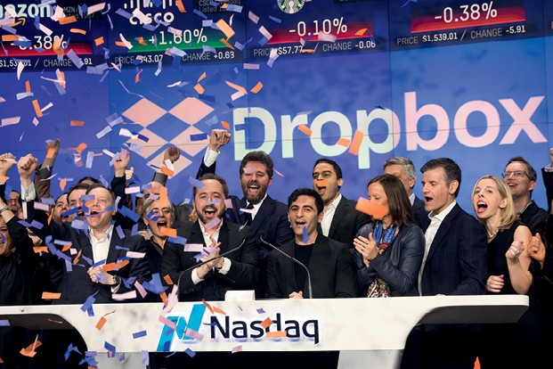 Na abertura de capital do Dropbox, em 2018, Houston se aproximou de Mark Zuckerberg, que fazia o mesmo com o Facebook (Foto: Getty Images)