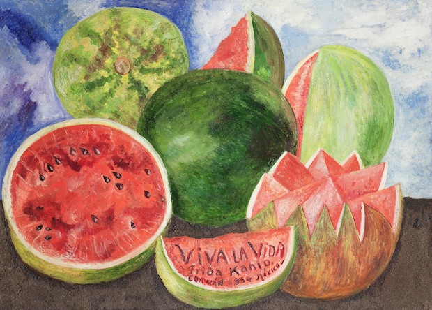 A obra Viva La Vida, de 1954, é conhecida como a última pintura feita pela artista mexicana Frida Kahlo  (Foto: Museo Frida Kahlo / Reprodução)