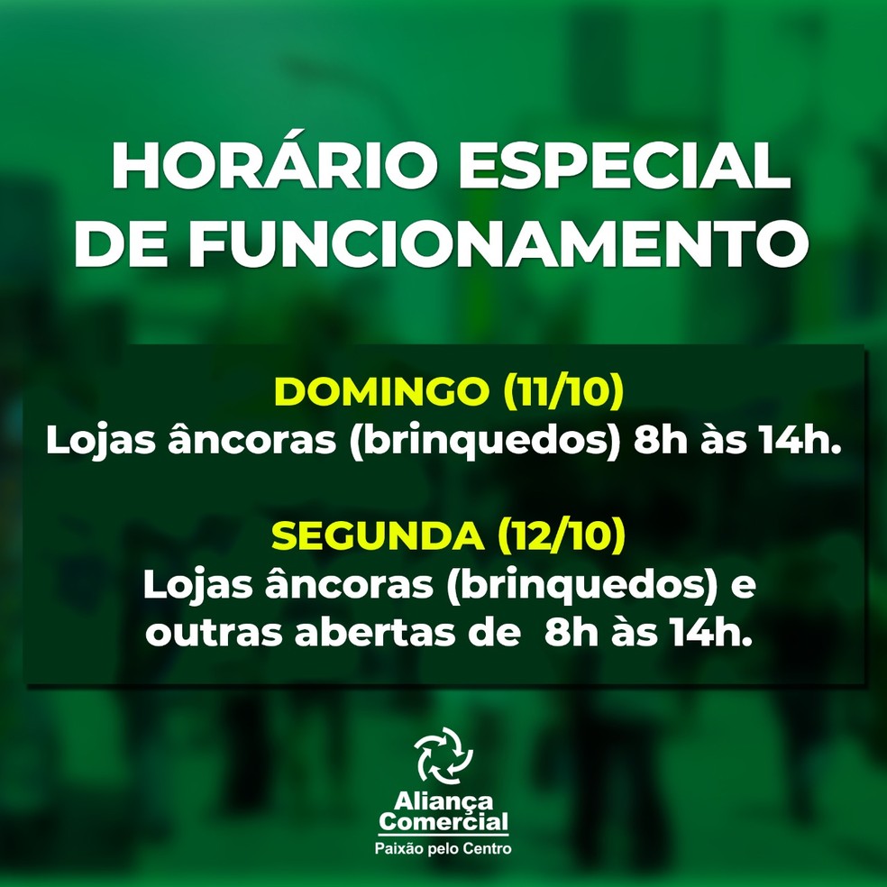 Lojas do Centro de Maceió vão funcionar em horário especial — Foto: Ascom/ Aliança Comercial