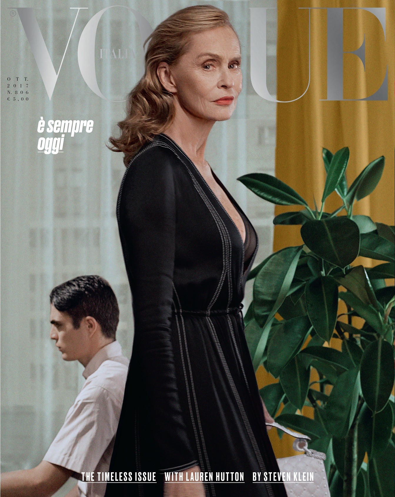 Lauren Hutton é capa de outubro da Vogue Itália (Foto: Steven Klein)