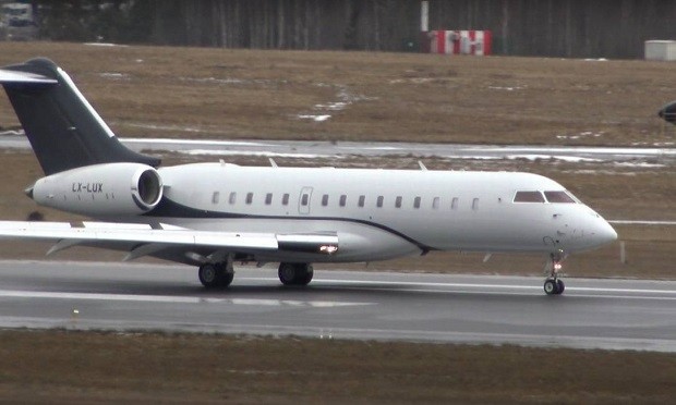 Avião (LX-LUX ) do oligarca russo Roman Abramovich, que esta sendo monitorado pela no Twitter  (Foto: Reprodução Redes Sociais)