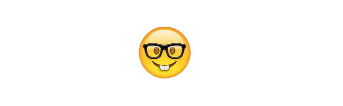 O emoji nerd é bem divetido e pode ser usado nas situações nerds (Foto: Reprodução/emojipedia)