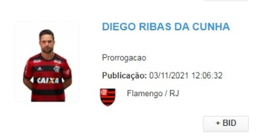 Diego está em seu terceiro contrato com o Flamengo — Foto: Reprodução