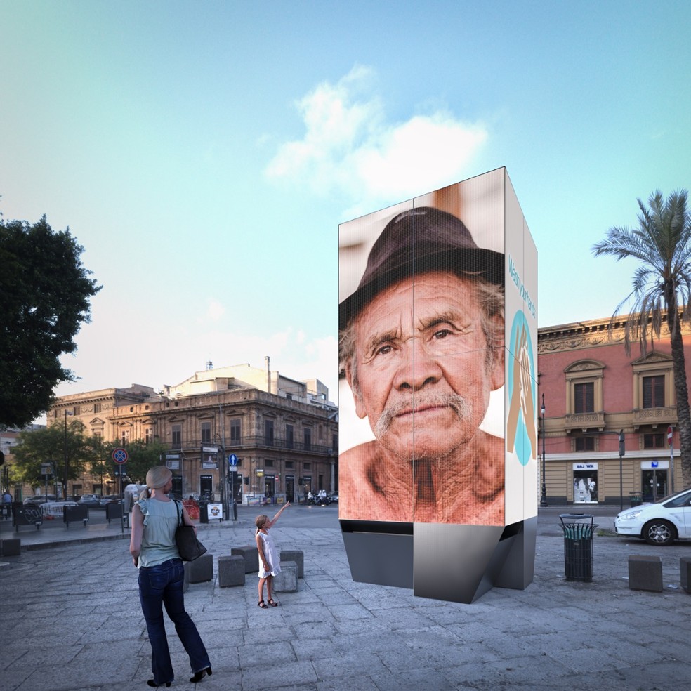 Prefeitura de SP faz interven&ccedil;&otilde;es urbanas em homenagem a profissionais da linha de frente e v&iacute;timas da pandemia de coronav&iacute;rus &mdash; Foto: Divulga&ccedil;&atilde;o
