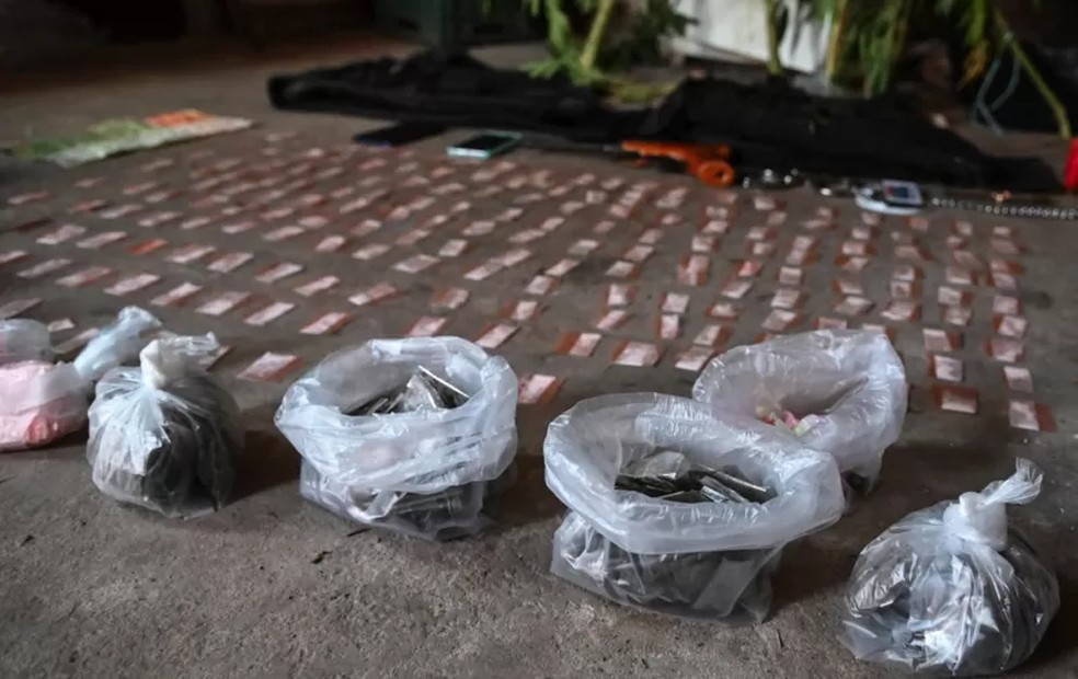 Autoridades argentinas apreenderam droga envenenada em Buenos Aires — Foto: Secretaria de Segurança de Buenos Aires