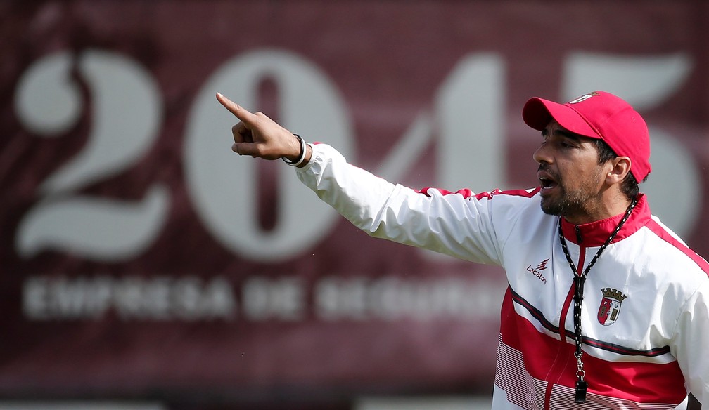 Abel Ferreira no Braga em 2017  Foto: BURAK AKBULUT / Anadolu Agency via AFP
