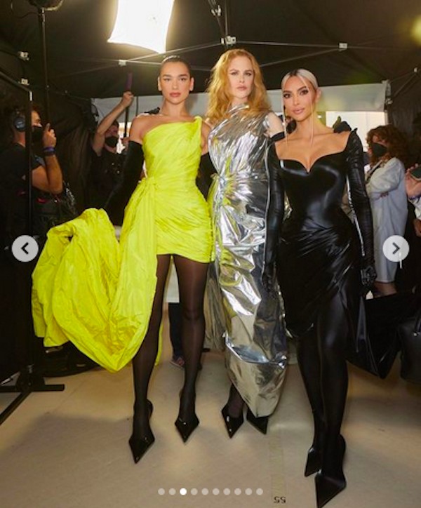 Dua Lipa, Nicole Kidman e Kim Kardashian na Paris Fashion Week 2022 (Foto: Instagram)