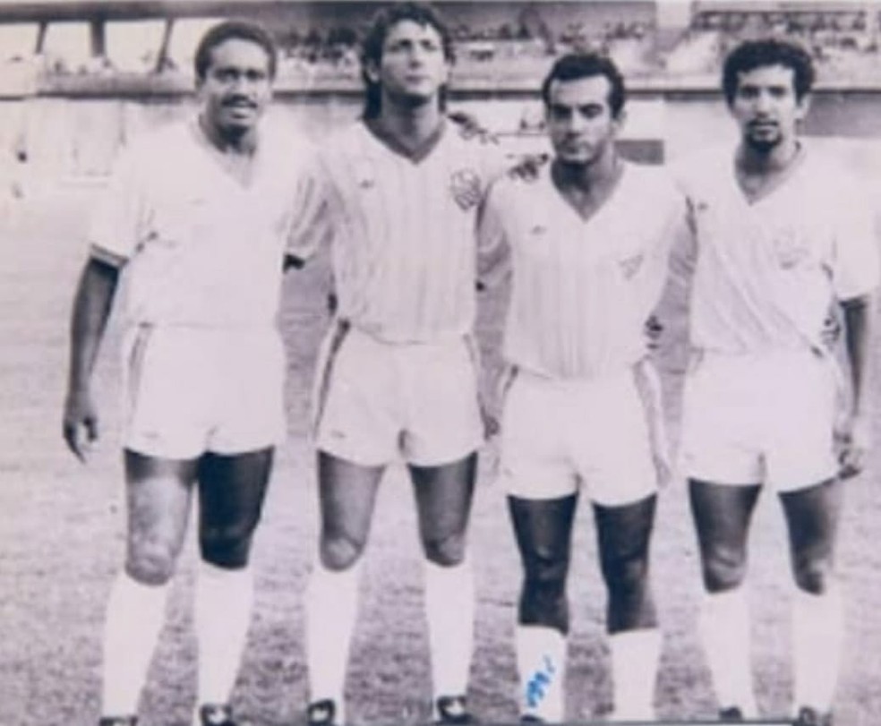 Peu, Rinaldo, Edson e Ivanildo no CSA  — Foto: Arquivo Museu dos Esportes