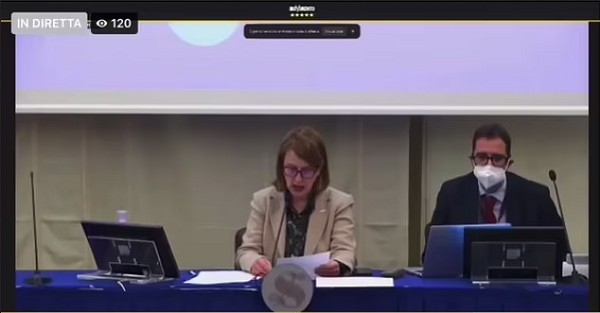 A sessão do senado italiano interrompida com o vídeo pornô (Foto: Reprodução)