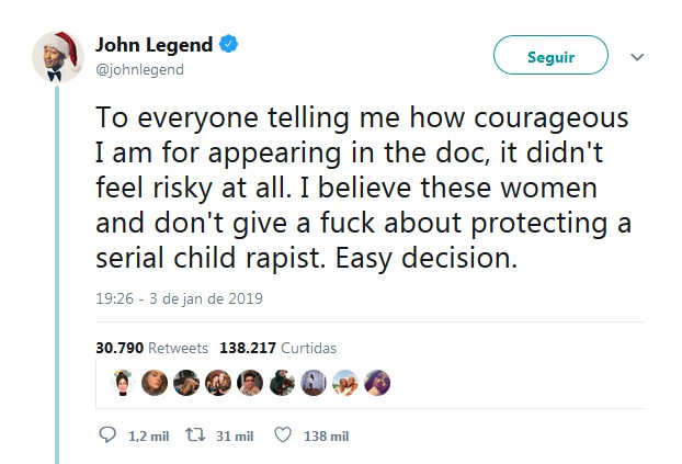 John Legend (Foto: Twitter/Reprodução)