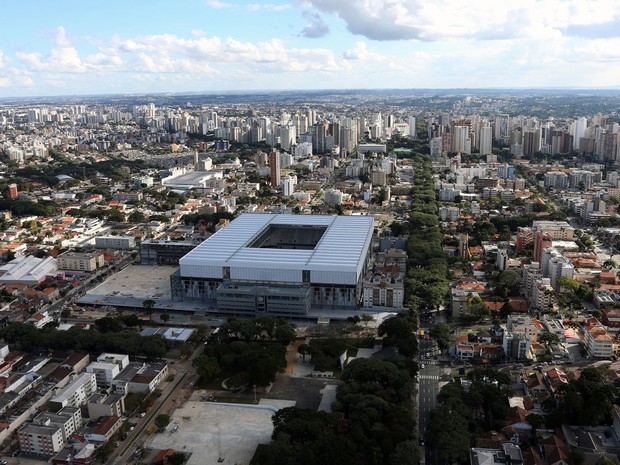 Arena da Baixada, em Curitiba, em foto feita em 27 de abril de 2014 (Foto: Orlando Kissner/AFP)
