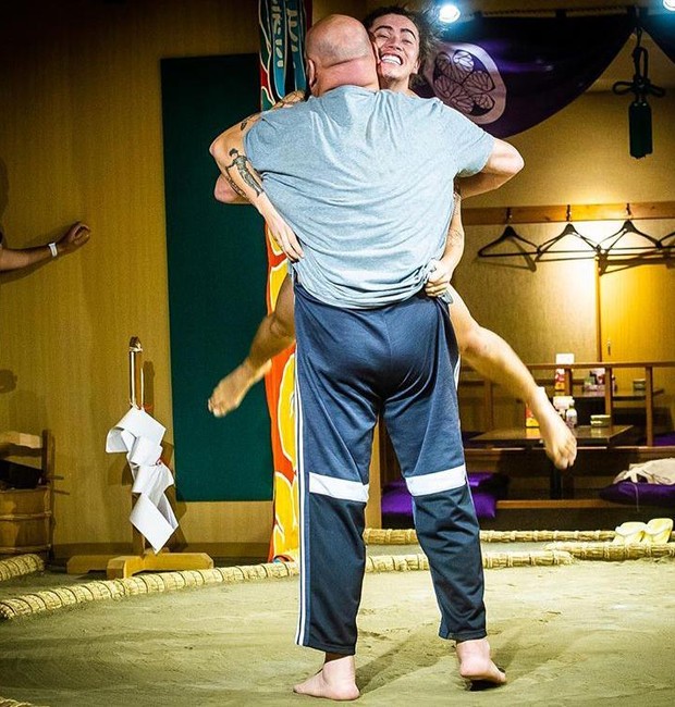 Whindersson Nunes aprende a lutar sumô no Japão (Foto: Instagram/ Reprodução)