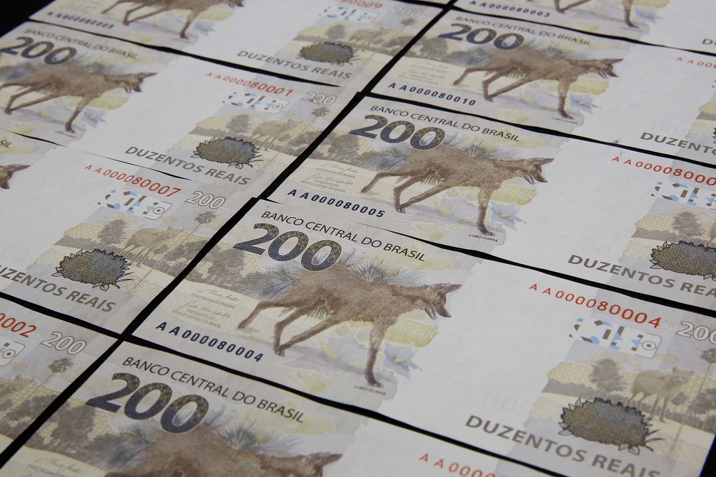 O Banco Central (BC) lançou nesta quarta-feira (02/09) a nova nota de R$ 200,00 com a imagem do lobo-guará — Foto: Raphael Ribeiro/BCB