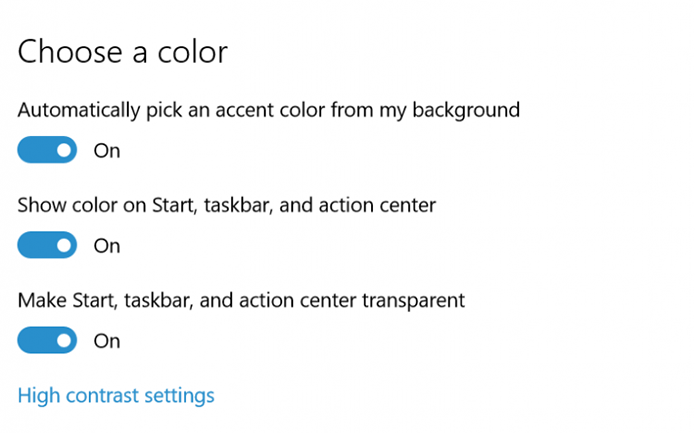 Nova build do Windows 10 permite trocar cor do Iniciar, de barras de tarefas e de título (Foto: Divulgação/Microsoft)