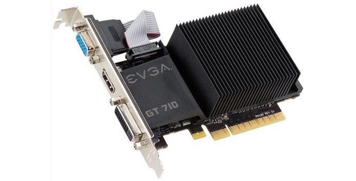 Placa de vídeo EVGA GeForce GT710 (Foto: Divulgação/EVGA) (Foto: Placa de vídeo EVGA GeForce GT710 (Foto: Divulgação/EVGA))