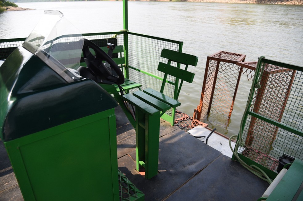 Motor de balsa ecológica foi furtado em cais e serviço foi suspenso no Rio Cuiabá — Foto: Gustavo Duarte/Prefeitura de Cuiabá