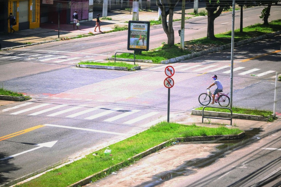 Governo do Pará decreta lockdown para tentar aumentar índices de isolamento social e diminuir casos de Covid-19. — Foto: Bruno Cecim/Agência Pará