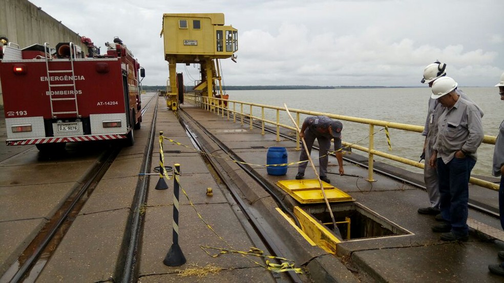 Ocorrência foi registrada na Usina Hidrelétrica de Rosana (Foto: Corpo de Bombeiros/Cedida)