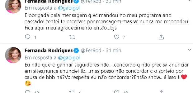 Fenranda Rodrigues responde tuíte de Gabigol (Foto: Reprodução Instagram)