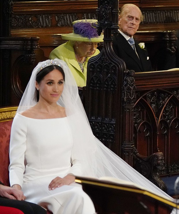 Rainha Elizabeth e Principe Philip no casamento de Meghan Markle e Principe Harry (Foto: Getty Images)