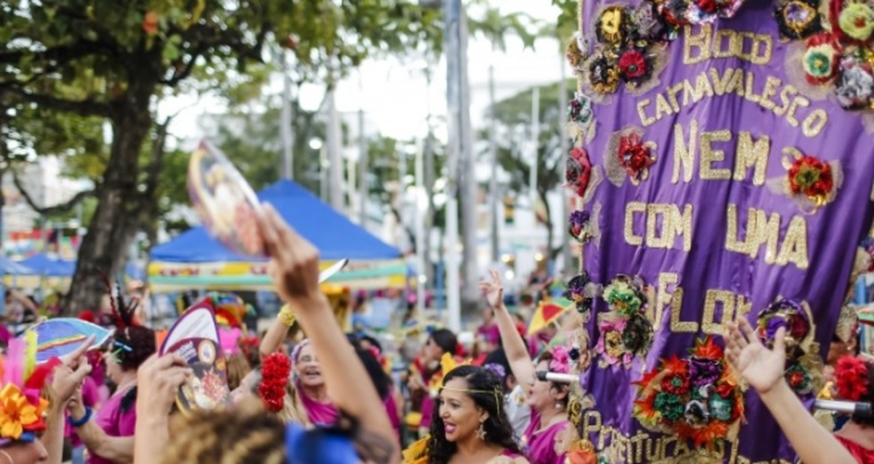 Bloco Nem Com Uma Flor, em foto de arquivo  — Foto: Prefeitura do Recife/Divulgação 