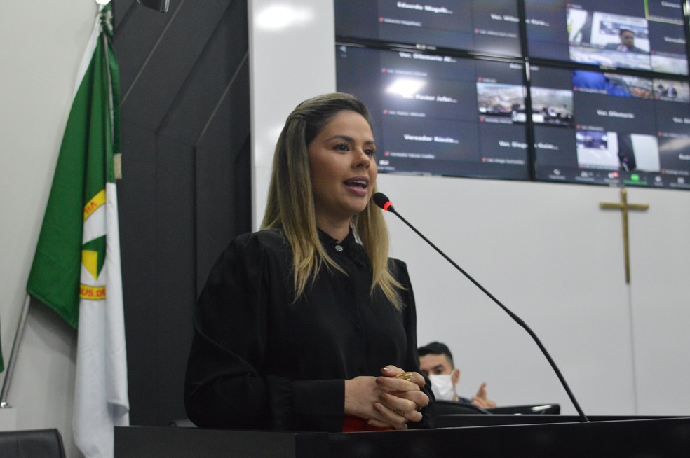 Vereadora alega violência política por ser mulher — Foto: Comunicação Câmara 