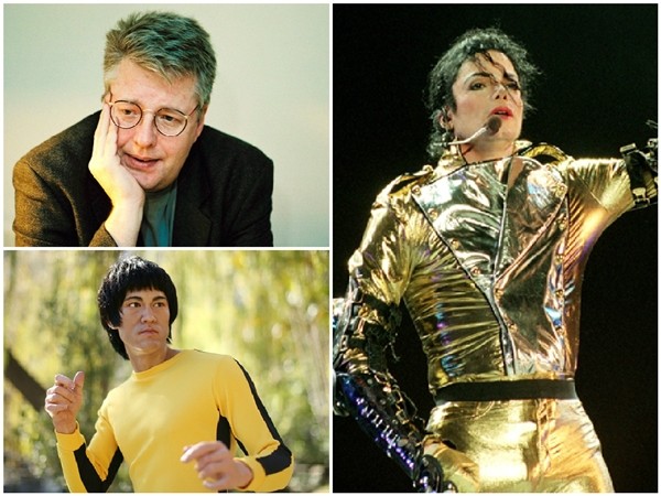 Stieg Larsson, Bruce Lee e Michael Jackson (Foto: Getty Images)
