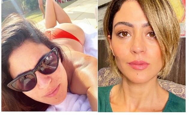 Carol Castro mostrou topless em dia de banho de sol. Atualmente, a atriz está loira  (Foto: Reprodução/Instagram)