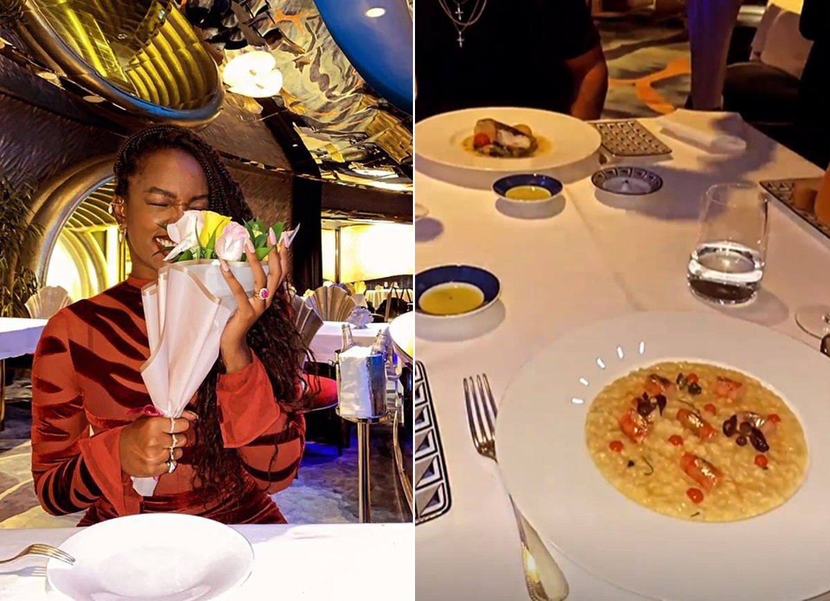 IZA: experiência em restaurante de luxo (Foto: Reprodução Instagram)