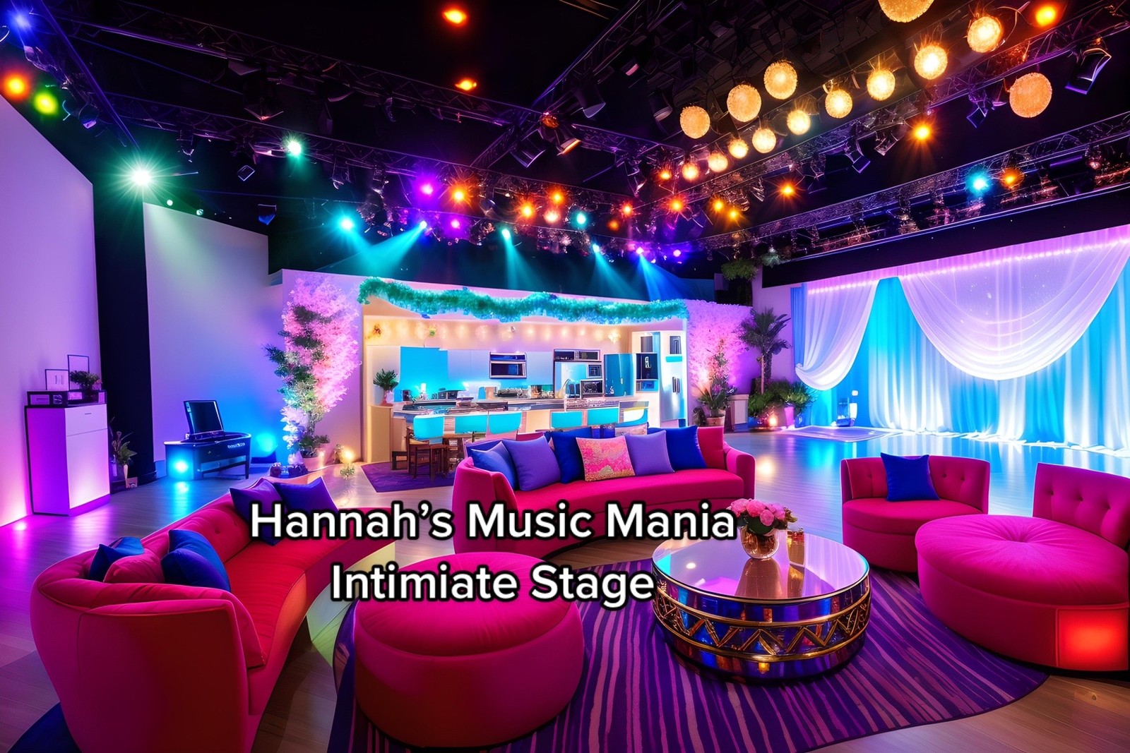 Estúdio intimista Música Mania do resort inspirado em Hannah Montana — Foto: aipresence / TikTok / Reprodução